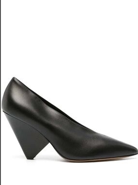 Isabel Marant Pandel Black Pointed-Toe Cone Heel Pump